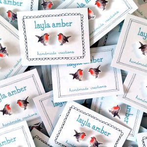 layla amber robin earrings