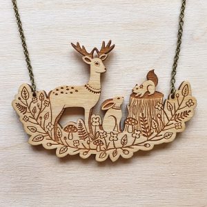 layla amber forest friends necklace