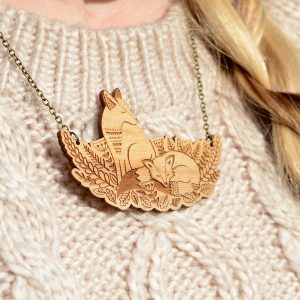 foxes in the forest necklace