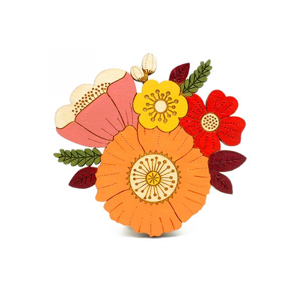 layla amber autumn posy brooch