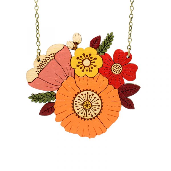 layla amber autumn posy necklace
