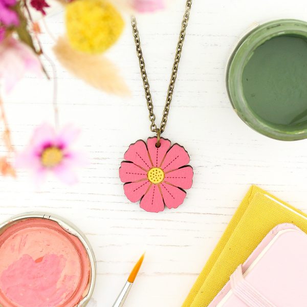 Pink Cosmos Necklace - Image 2