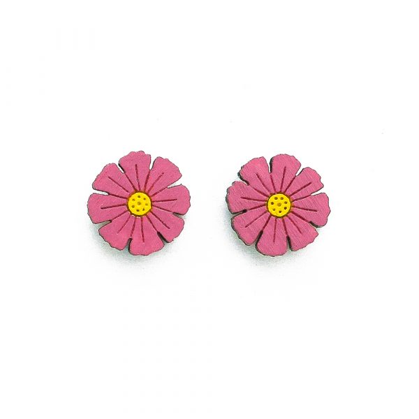 Pink Cosmos Earrings - Image 3