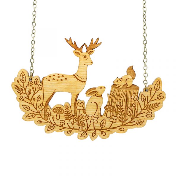 layla amber forest necklace