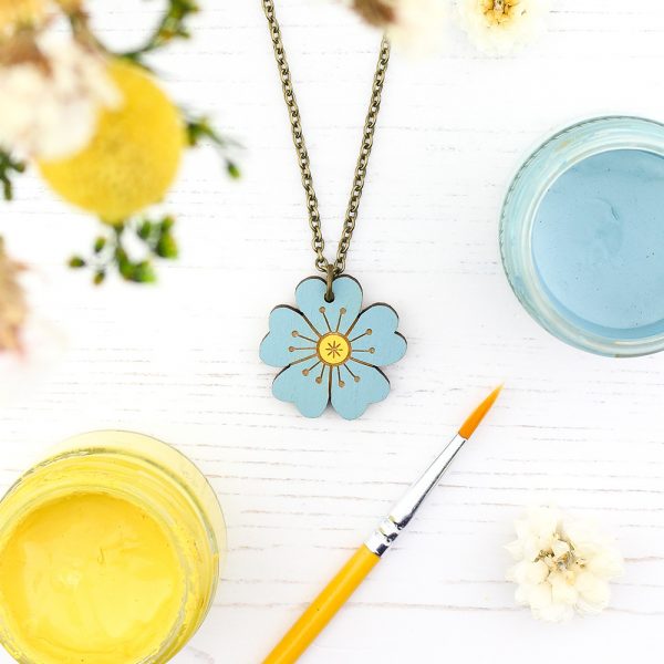 Blue Forget-Me-Not Necklace - Image 2