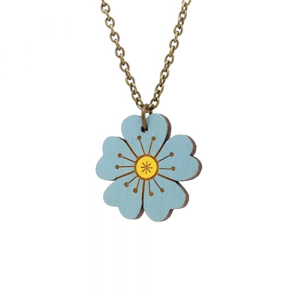 Blue Forget-Me-Not Necklace - Image 5