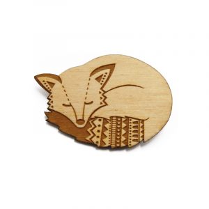 Fox Brooch Layla Amber