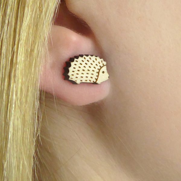 Hedgehog Earrings Layla Amber Wearing Shot Layla Amber