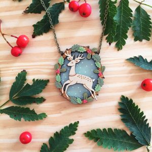 Leaping Deer Necklace Layla Amber
