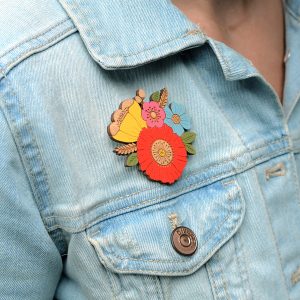 poppy posy brooch by layla amber