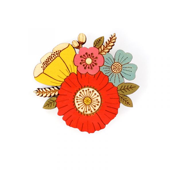 Poppy Posy Brooch Layla Amber