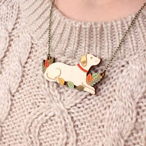 labrador necklace layla amber