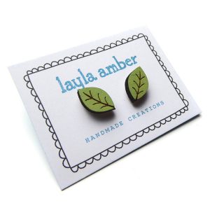 beech leaf earrings by layla amber