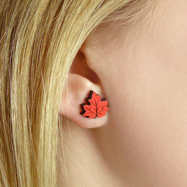 maple leaf earrings by layla amber