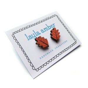 oak leaf earrings by layla amber