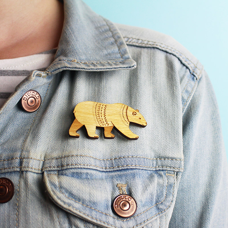 layla amber bear brooch