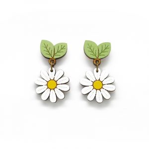 layla amber flower earrings