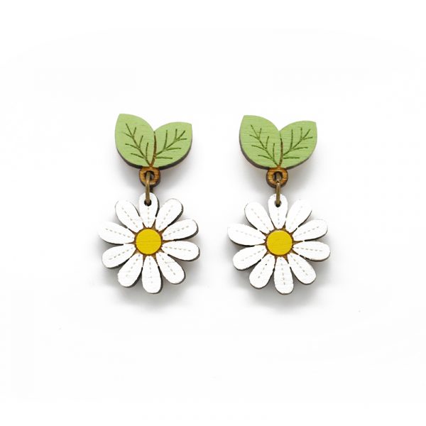 layla amber flower earrings