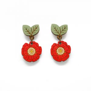 layla amber flower earrings