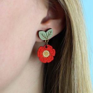 layla amber poppy earrings