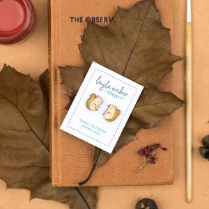 layla amber squirrel earrings