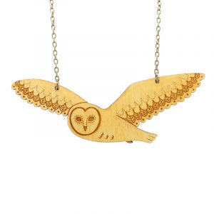 layla amber owl necklace
