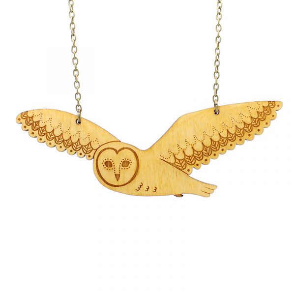 layla amber owl necklace