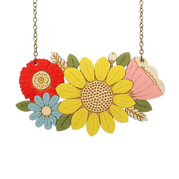 layla amber sunflower necklace