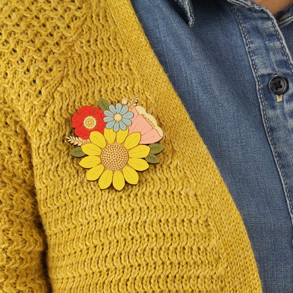 Sunflower Posy Brooch - Image 3