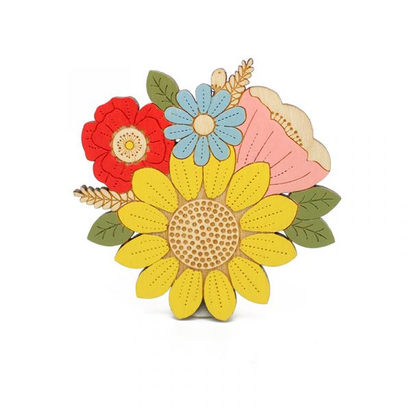 layla amber sunflower brooch