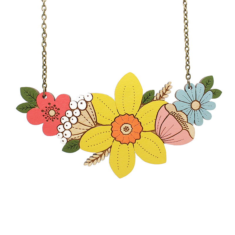 Daffodil Spring Bouquet Necklace - Image 5