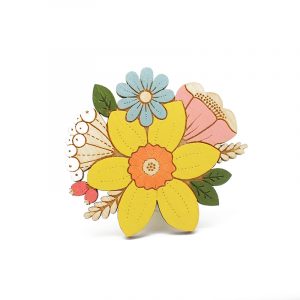 Daffodil Spring Posy Brooch