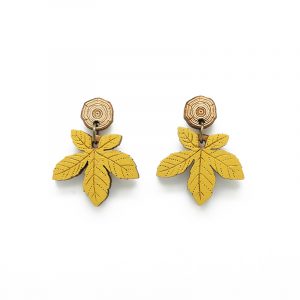Chestnut Leaf Drop Earrings