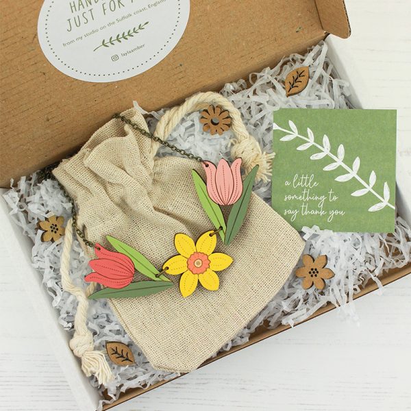 Spring Tulips & Daffodil Necklace - Image 3