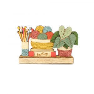Happy Knitting Brooch