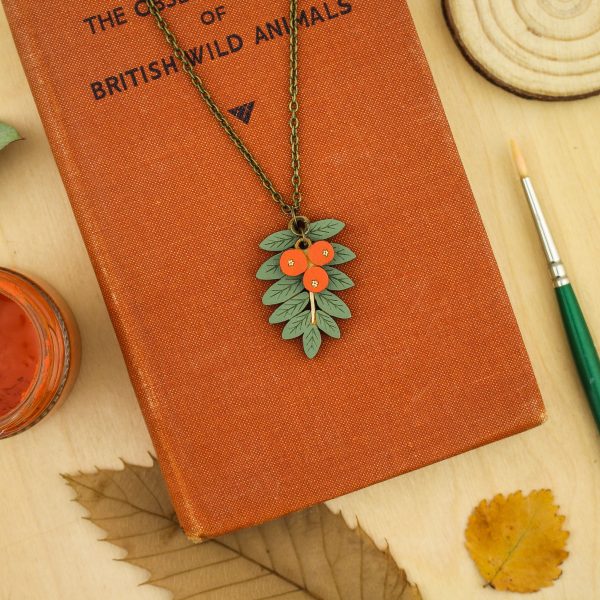 Rowan Leaf & Berries Necklace - Image 2