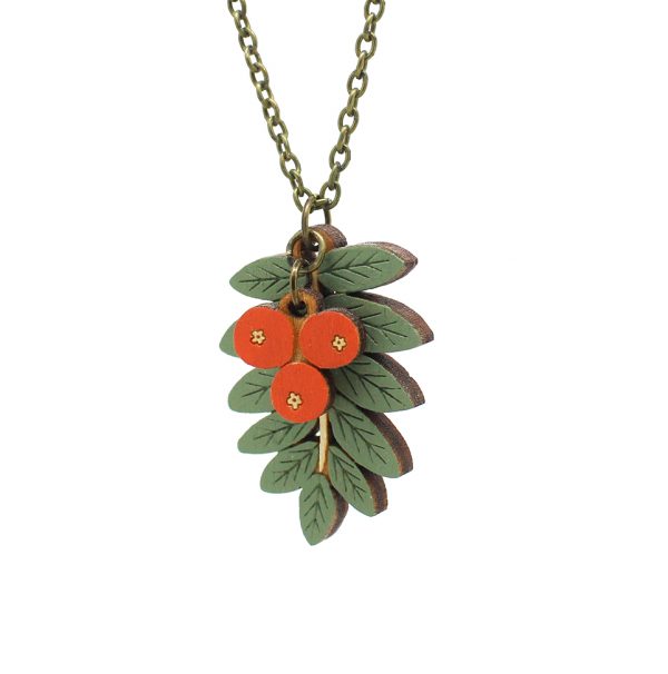 Rowan Leaf & Berries Necklace - Image 4