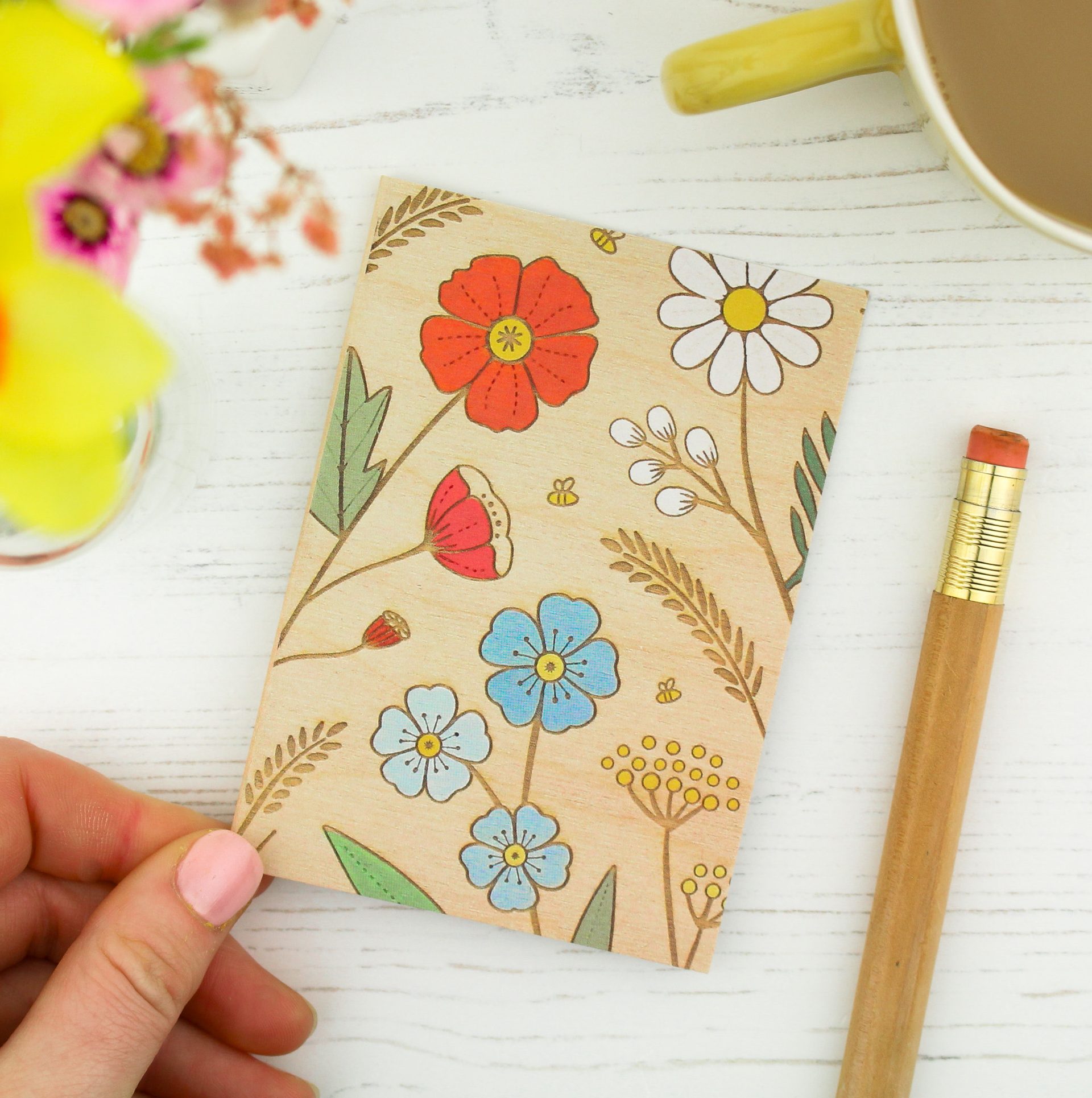 'Wild Flowers' Mini Greetings Card - Image 2