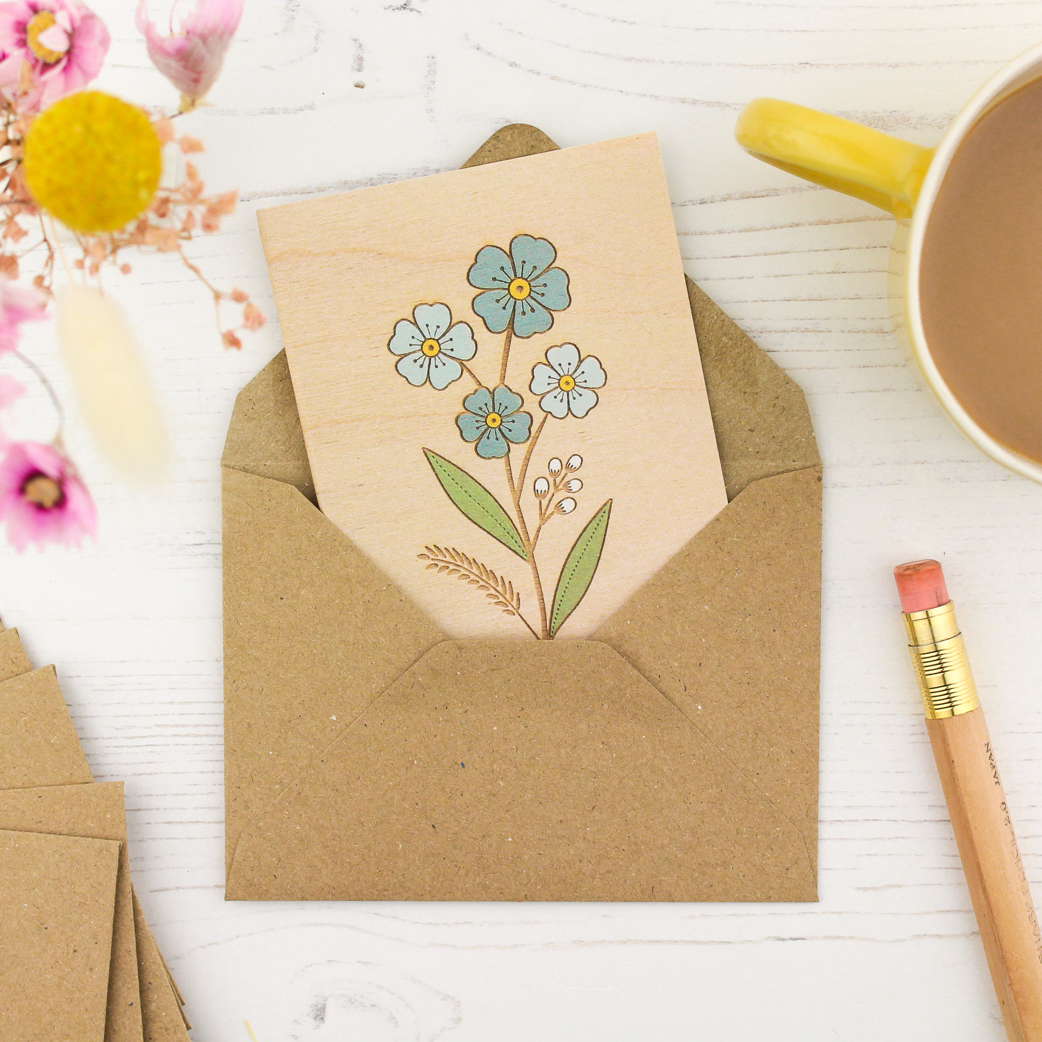 'Forget Me Not' Mini Greetings Card - Image 4