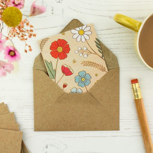 'Wild Flowers' Mini Greetings Card - Image 4