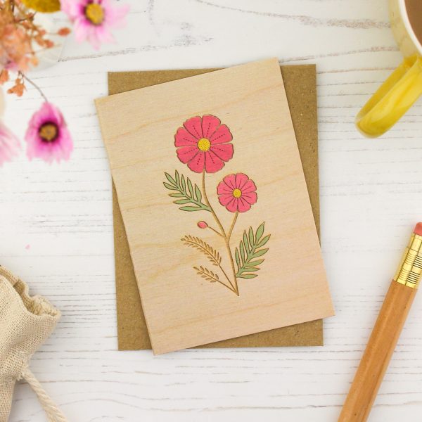 'Cosmos' Mini Greetings Card - Image 2