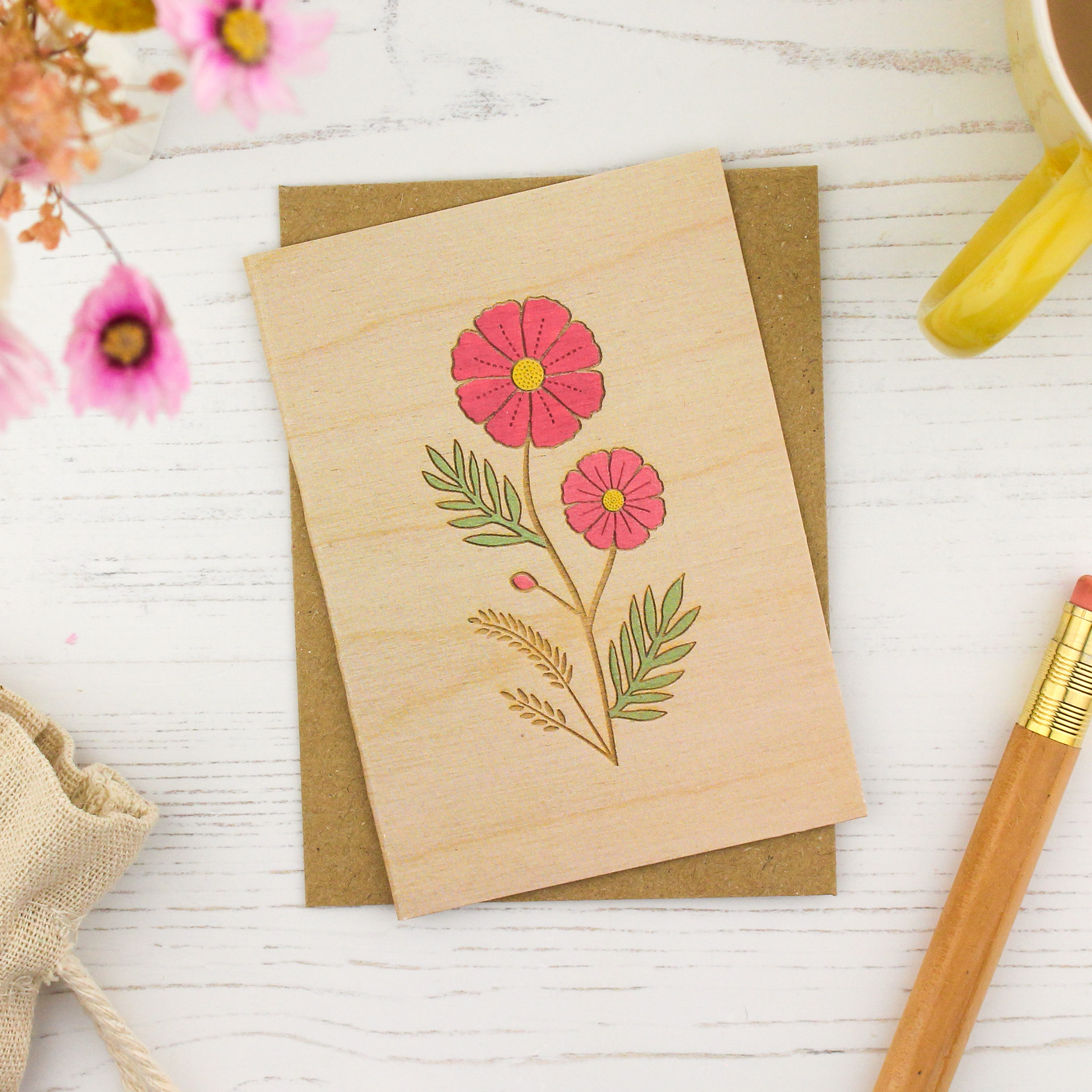 'Cosmos' Mini Greetings Card - Image 2