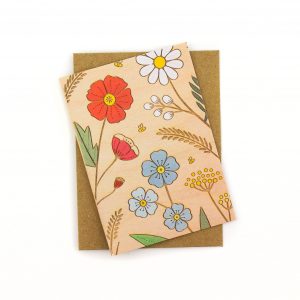 'Wild Flowers' Mini Greetings Card