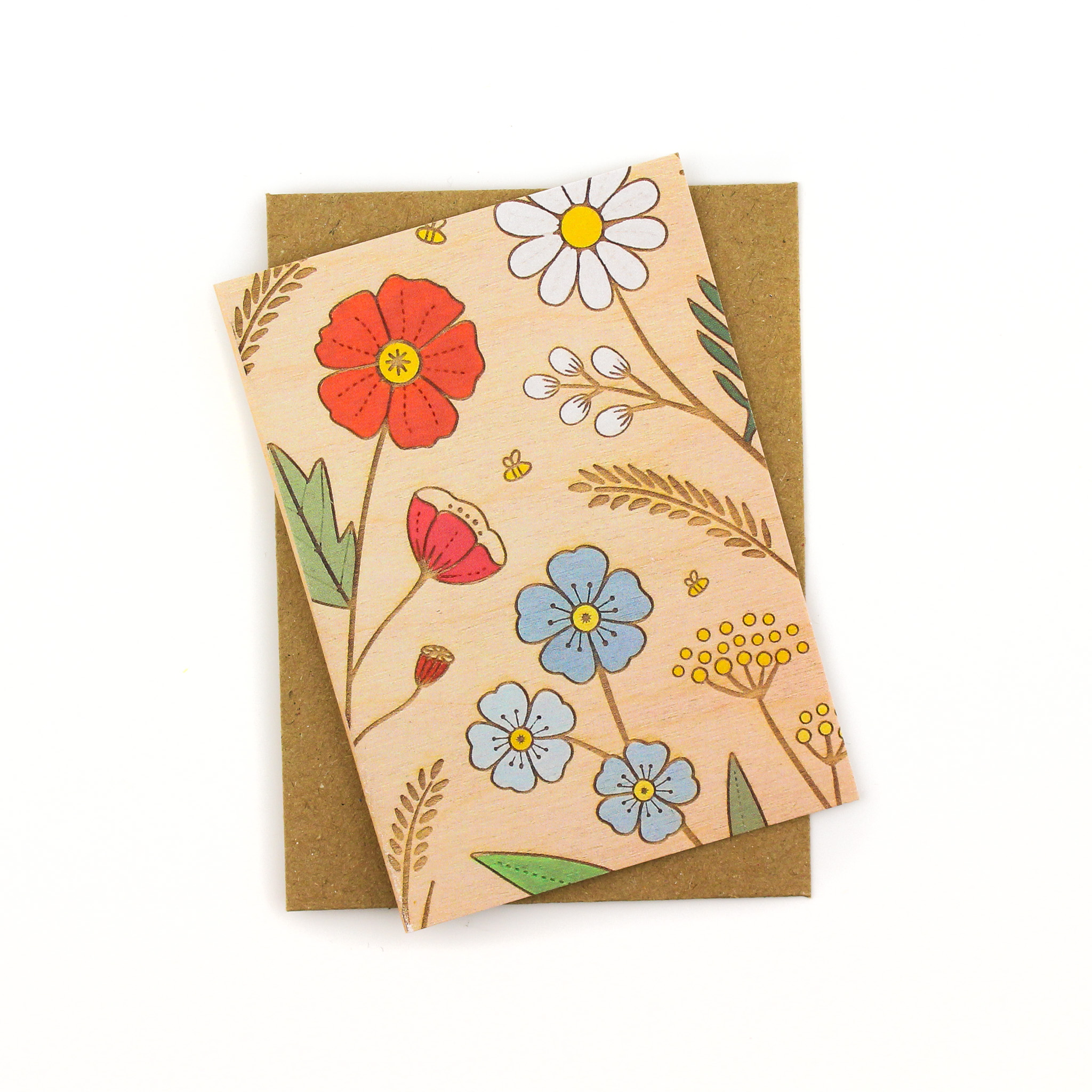 'Wild Flowers' Mini Greetings Card - Image 5