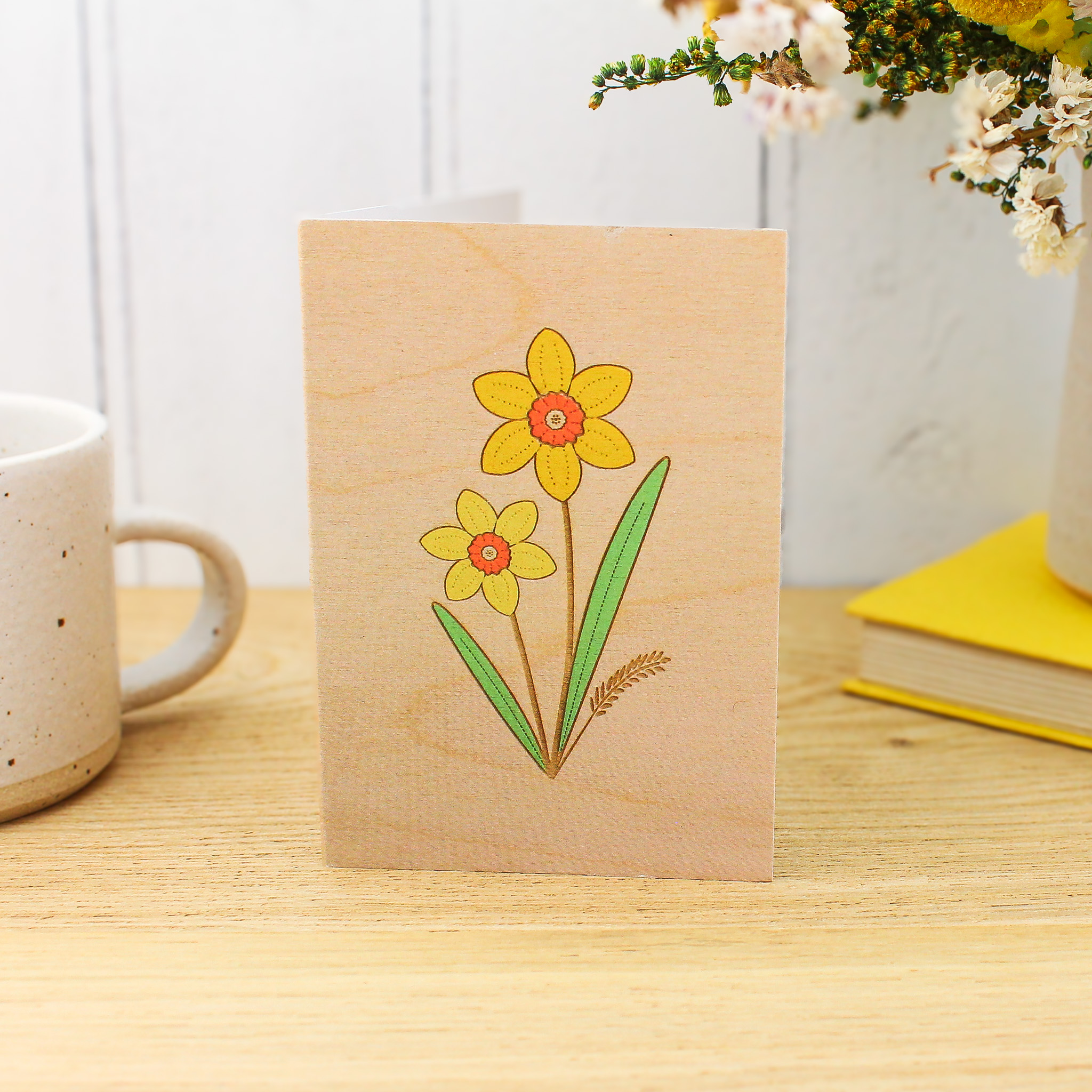 'Daffodil' Mini Greetings Card - Image 3