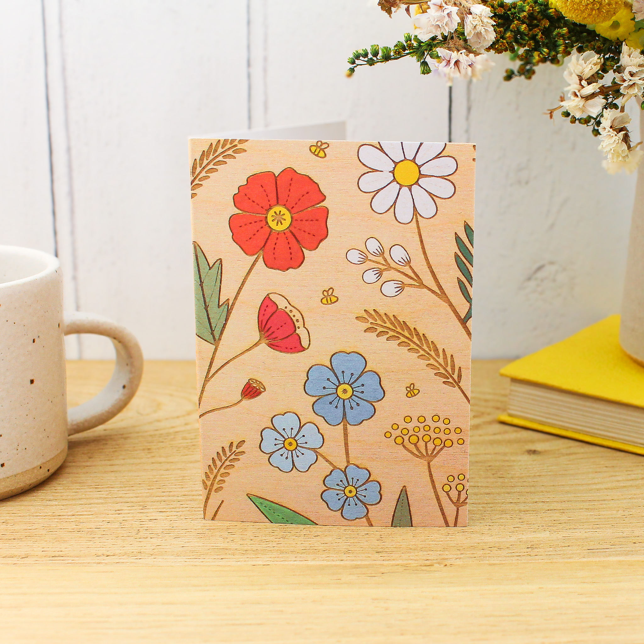 'Wild Flowers' Mini Greetings Card - Image 3