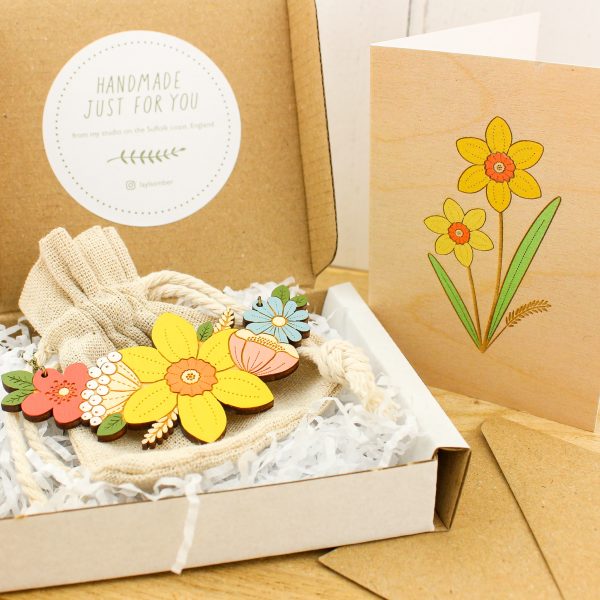 'Daffodil' Mini Greetings Card - Image 4