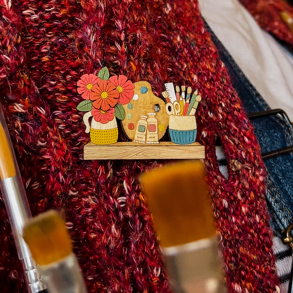 Happy Art Brooch - Image 2