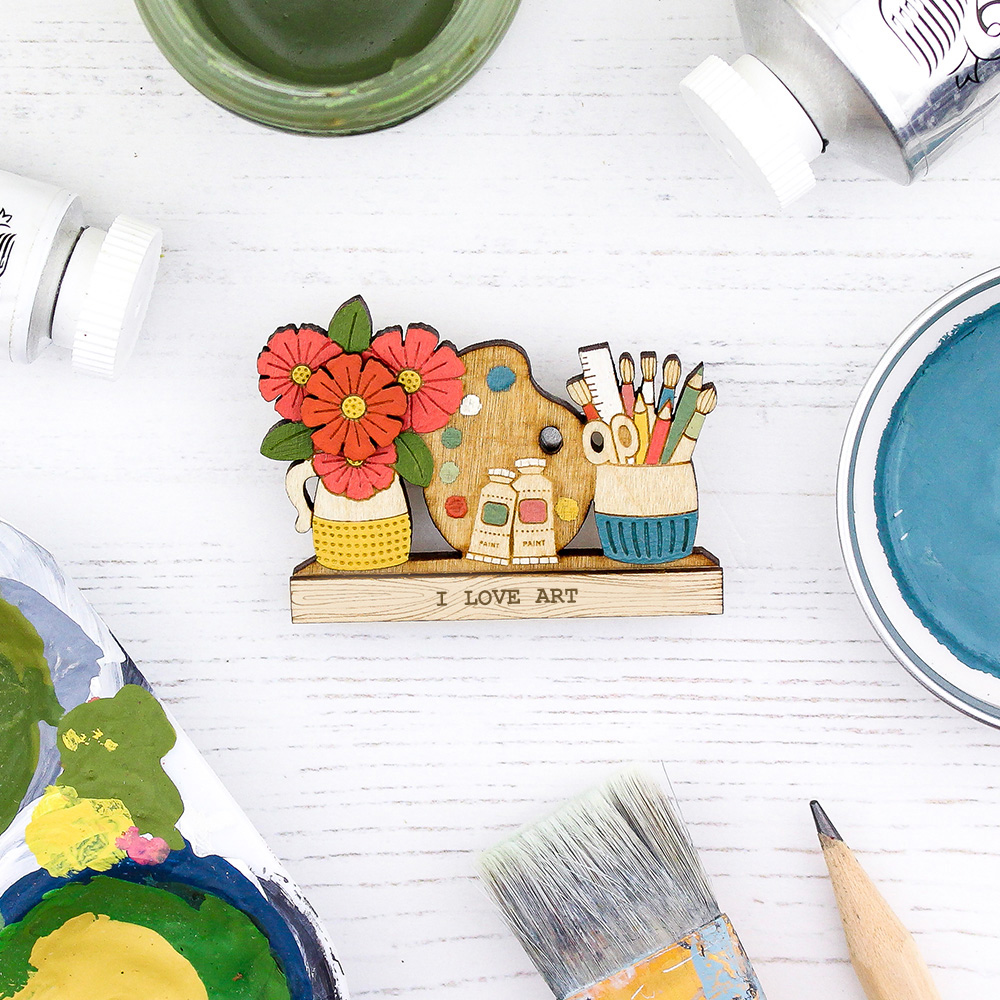 Happy Art Brooch - Image 3