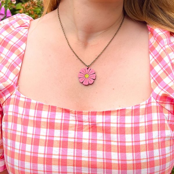 Pink Cosmos Necklace - Image 3